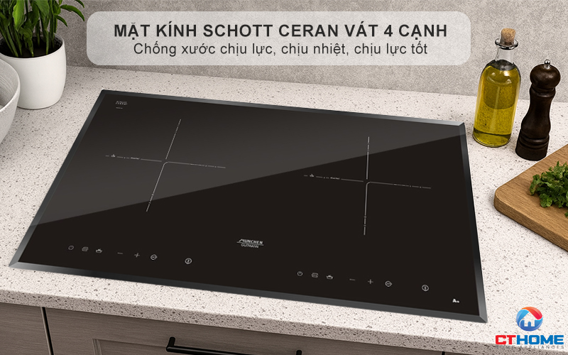 Mặt kính Schott Ceran vát 4 cạnh