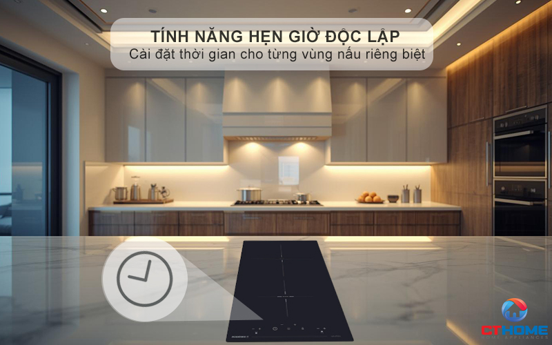 Hẹn giờ nấu và tắt bếp