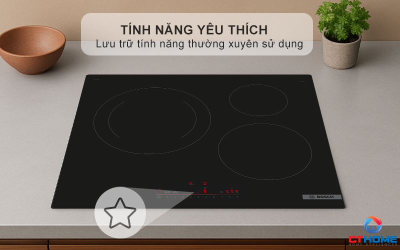 Nút yêu thích, lưu trữ tính năng thường xuyên sử dụng