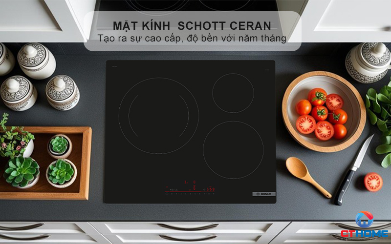 Mặt kính gốm thủy tinh Schott Ceran cao cấp, độ bền với năm tháng