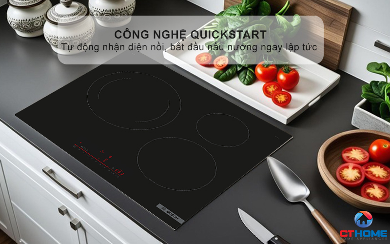 Công nghệ QuickStart nhận diện nồi và bắt đầu nấu nướng nhanh chóng