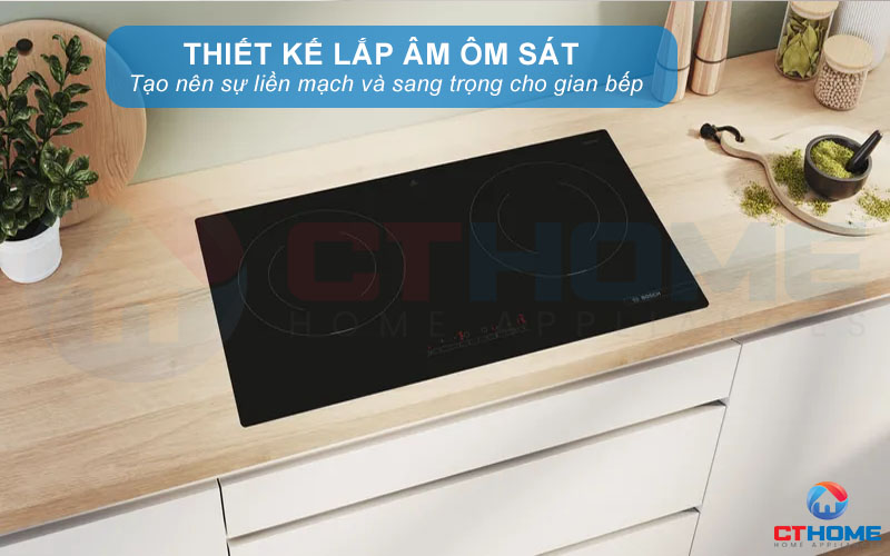 Thiết kế lắp âm hiện đại tối ưu diện tích bếp