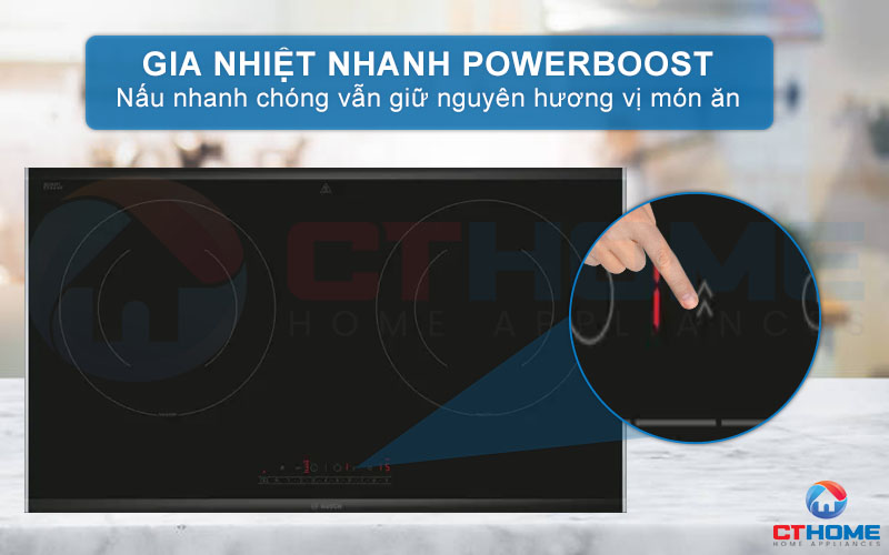 Nấu nướng nhanh chóng, tiết kiệm thời gian với gia nhiệt nhanh PowerBoost