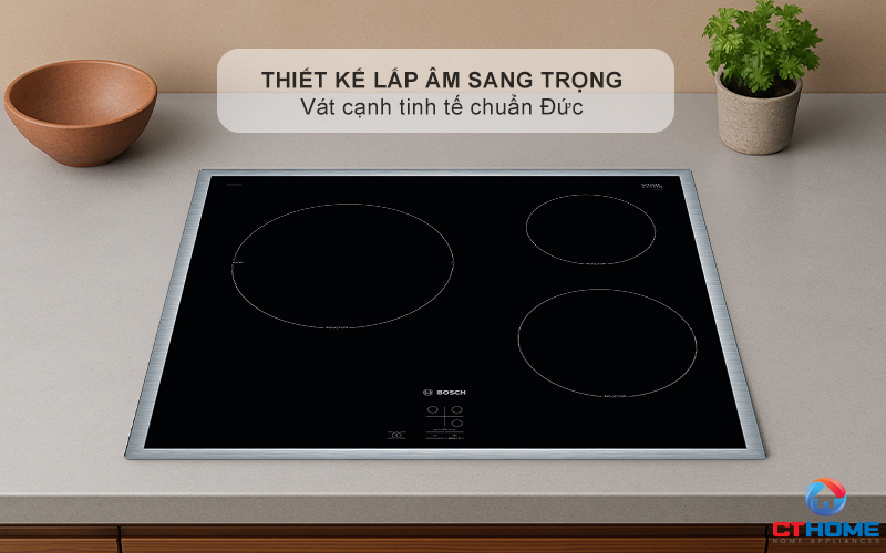 Thiết kế lắp âm sang trọng, vát cạnh tinh tế chuẩn Đức 