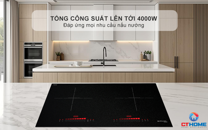 Tổng công suất mạnh mẽ lên tới 4000W 