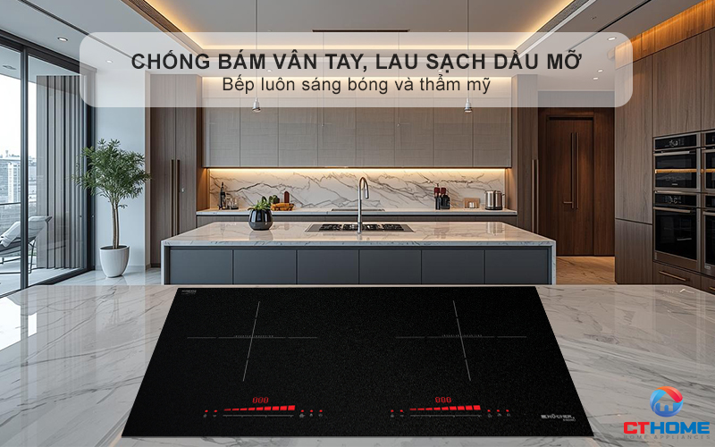 Chống bám vân tay, dễ dàng lau sạch dầu mỡ