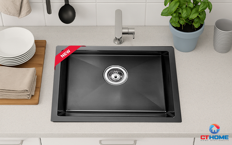 CHẬU INOX 1 HỐC RỬA BEX LINEA 55.40 BK BEXLINEA5540BK 1