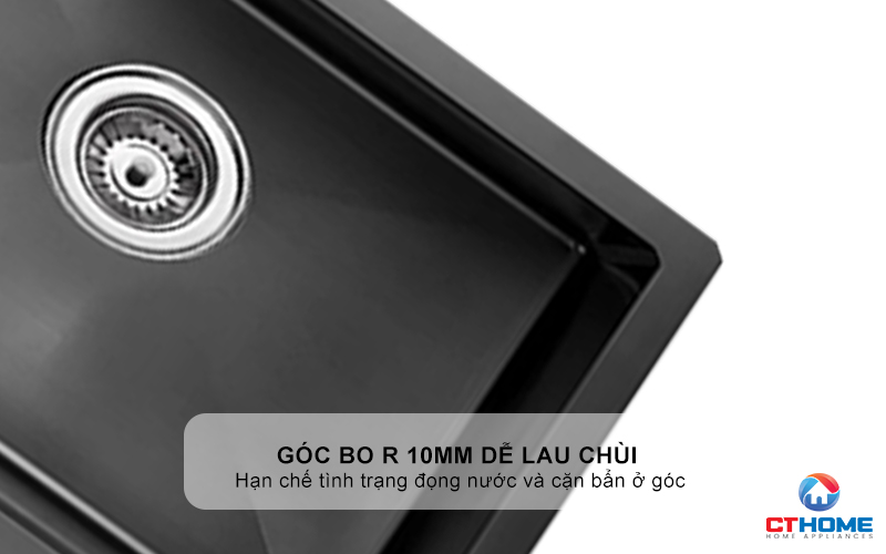 CHẬU INOX 1 HỐC RỬA BEX LINEA 55.40 BK BEXLINEA5540BK 4