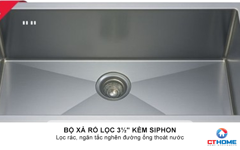 CHẬU INOX 1 HỐC RỬA  BEX LINEA 70.40 1B (R10) BEXLINEA70401BR10 5
