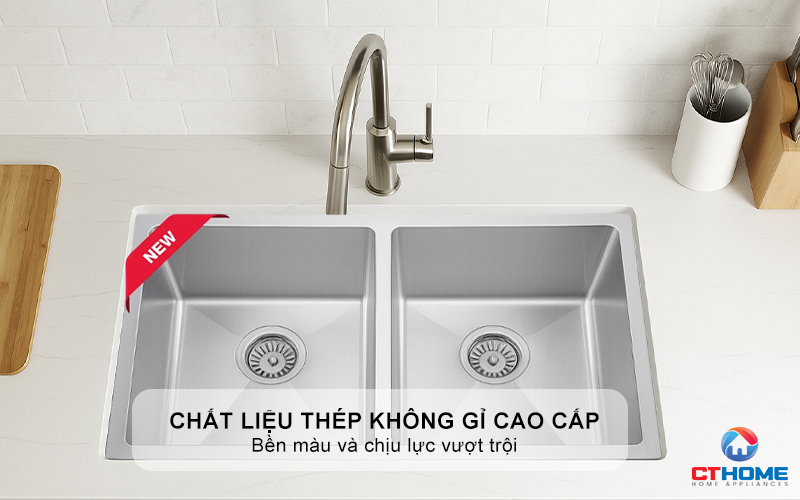 CHẬU CHẬU RỬA BÁT INOX TEKA 2 HỐC RỬA BEX LINEA 74.40 2B (R10) BEXLINEA74402BR10 3