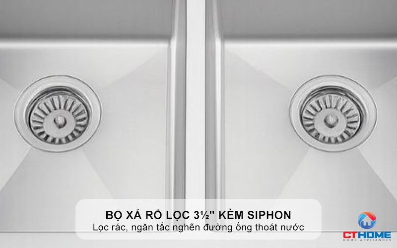CHẬU CHẬU RỬA BÁT INOX TEKA 2 HỐC RỬA BEX LINEA 74.40 2B (R10) BEXLINEA74402BR10 5