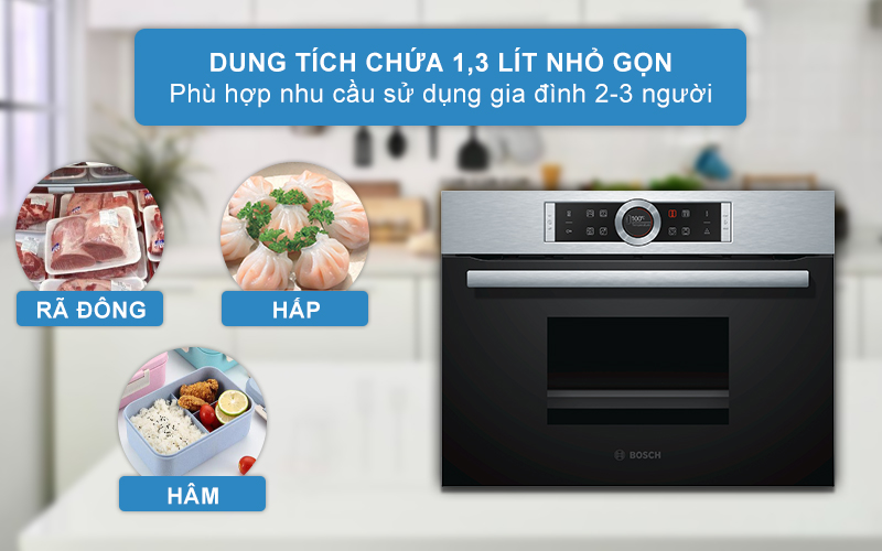 Dung tích lớn cho khả năng giữ ấm và làm nóng lượng lớn thực phẩm cùng lúc