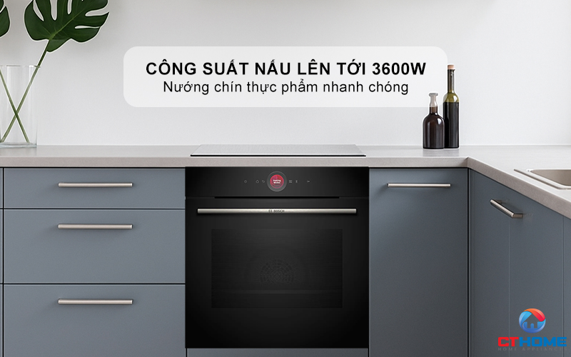LÒ NƯỚNG ÂM TỦ BOSCH HBG7341B1B SERIES 8 MÀU ĐEN  2