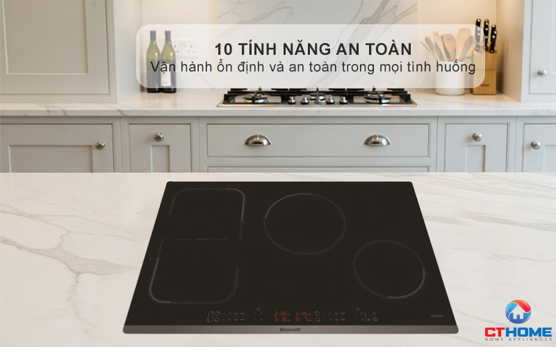 BẾP TỪ 3 VÙNG NẤU BRANDT BPI6449BL 7200W MÀU ĐEN 11