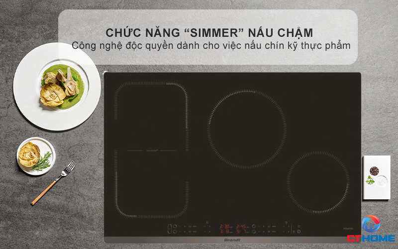 BẾP TỪ 3 VÙNG NẤU BRANDT BPI6449BL 7200W MÀU ĐEN 7