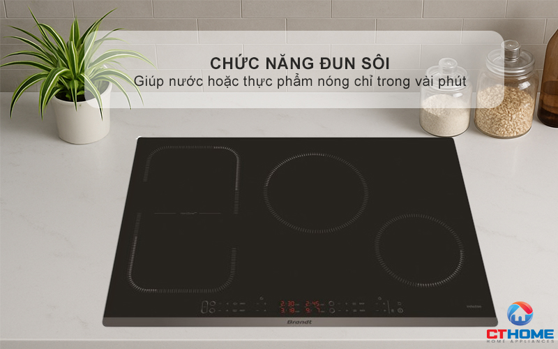 BẾP TỪ 3 VÙNG NẤU BRANDT BPI6449BL 7200W MÀU ĐEN 8