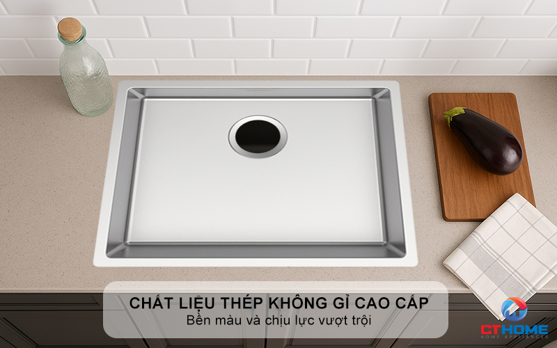 CHẬU RỬA BÁT INOX TEKA 1 HỐC RỬA  BX R10 50.40 BXR105040 3