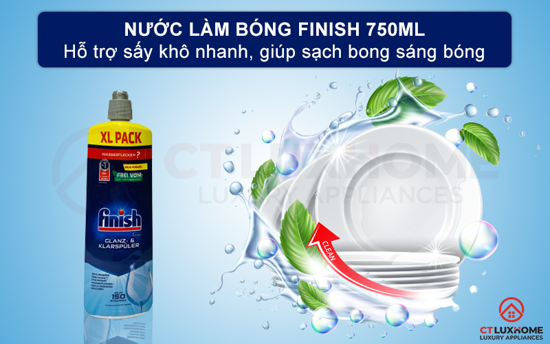 Giới thiệu về nước làm bóng 750ml dành cho máy rửa bát