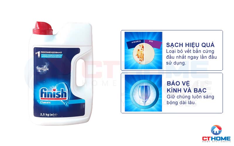 BỘT RỬA CHÉN BÁT FINISH CLASSIC 2.5KG KHÔNG HƯƠNG 3