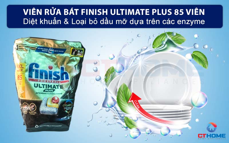 VIÊN RỬA BÁT FINISH ULTIMATE PLUS 85 VIÊN CHÍNH HÃNG 1