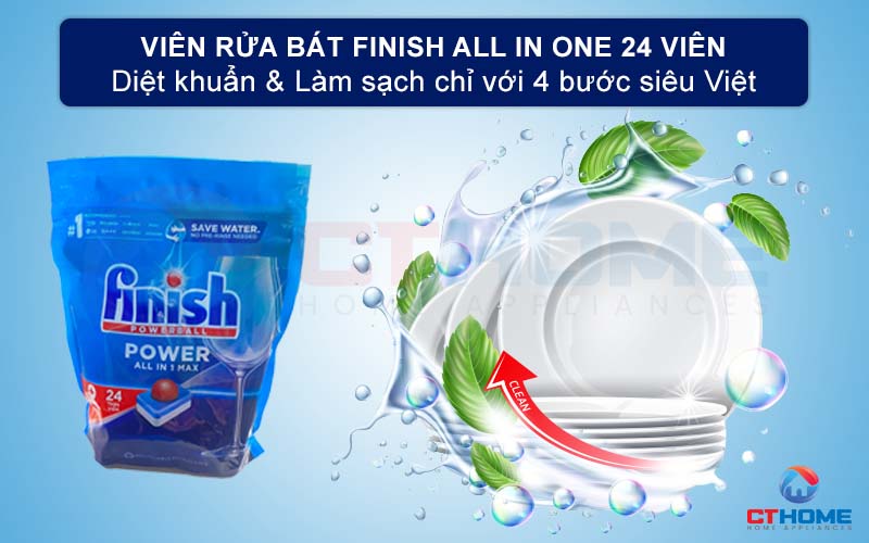 VIÊN RỬA BÁT FINISH ALL IN ONE 24 VIÊN 1