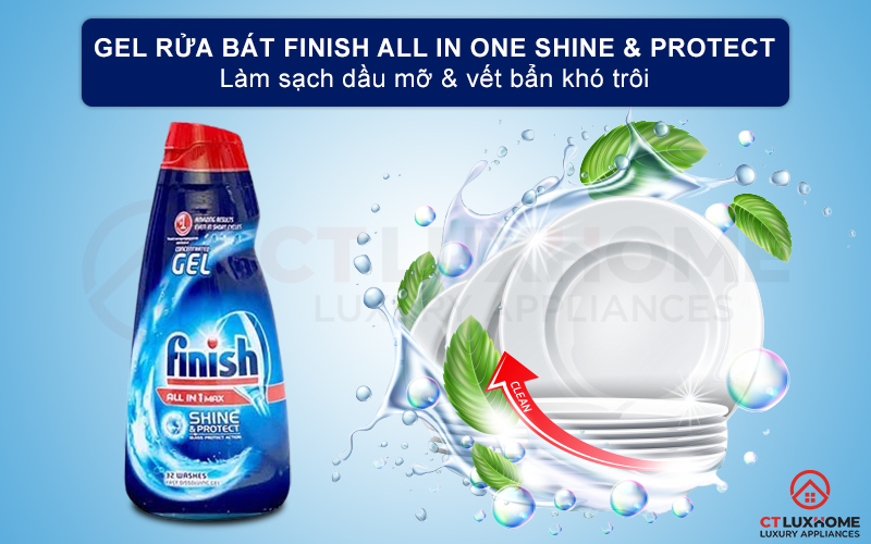 Giới thiệu về Gel rửa bát All in one Shine & Protect 650ml