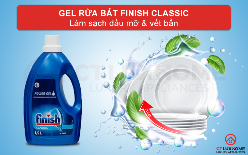 Giới thiệu về Gel rửa bát Finish Classic 1,5 lít