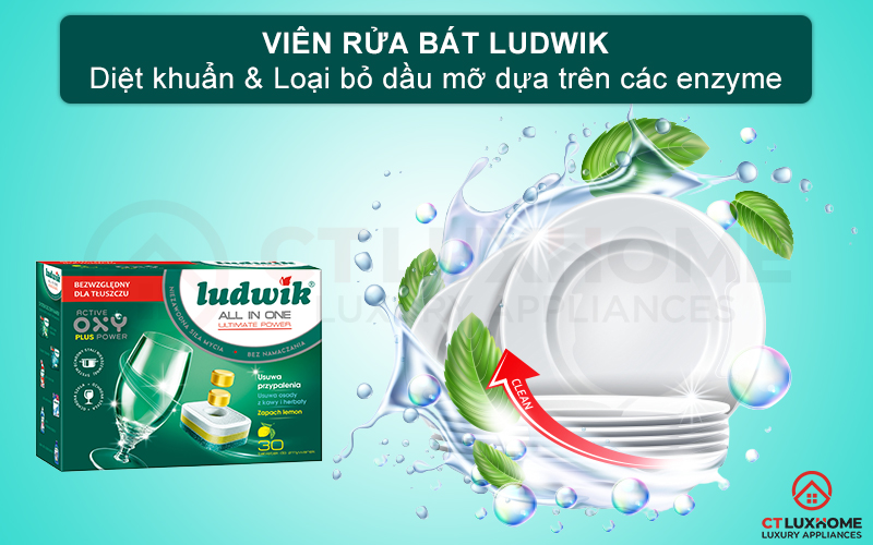 Giới thiệu về viên rửa bát Ludwik All in one 30 viên hương chanh