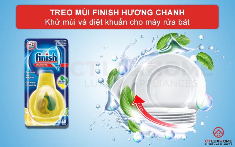 Giới thiệu về treo mùi Finish hương chanh dành cho máy rửa bát