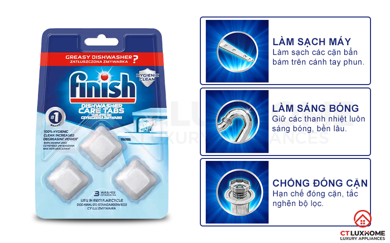 Tính năng vượt trội của vỉ 3 viên Finish 