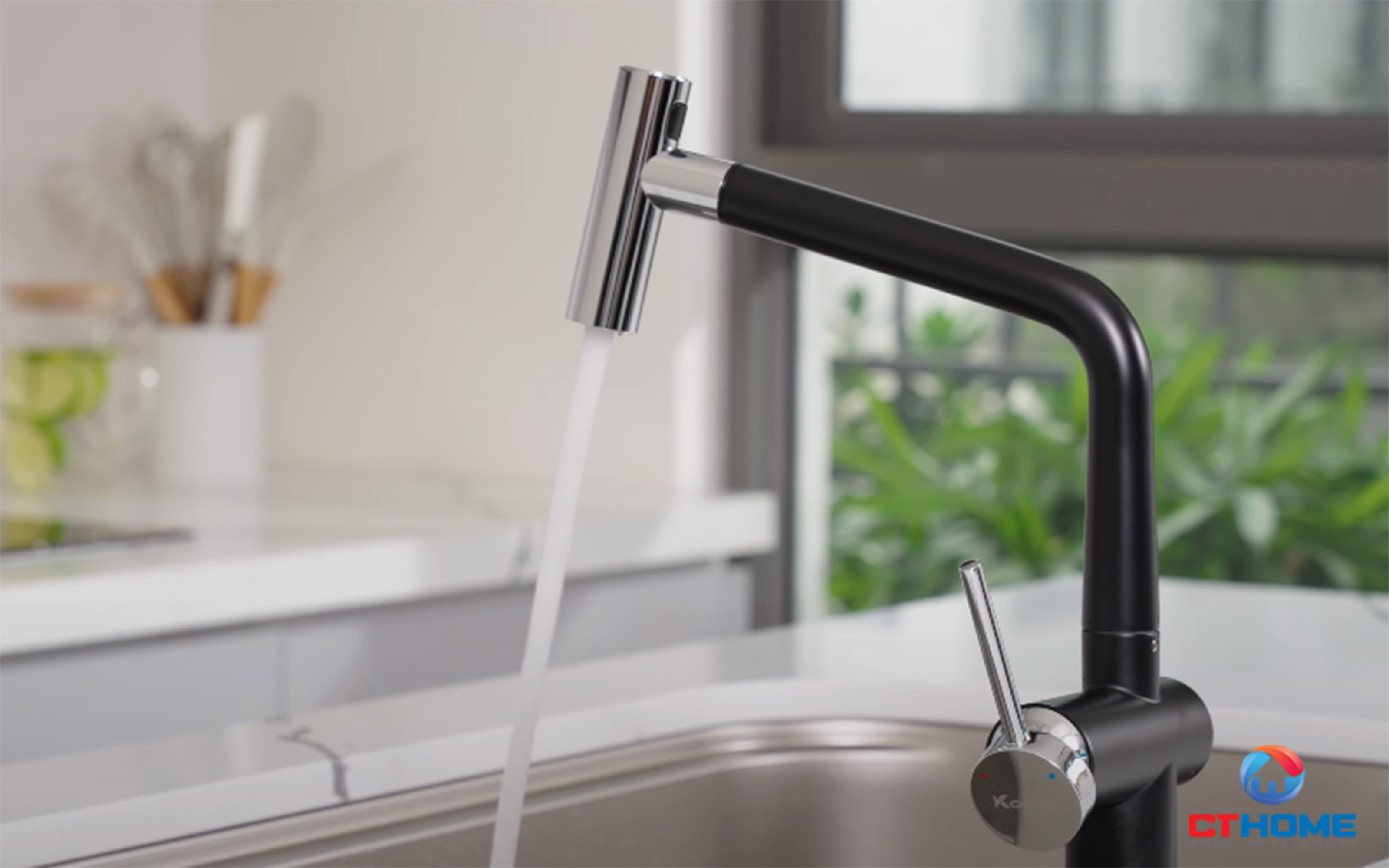 VÒI RỬA BÁT DÂY RÚT VOLTA BLACK VOLTABLACK 1