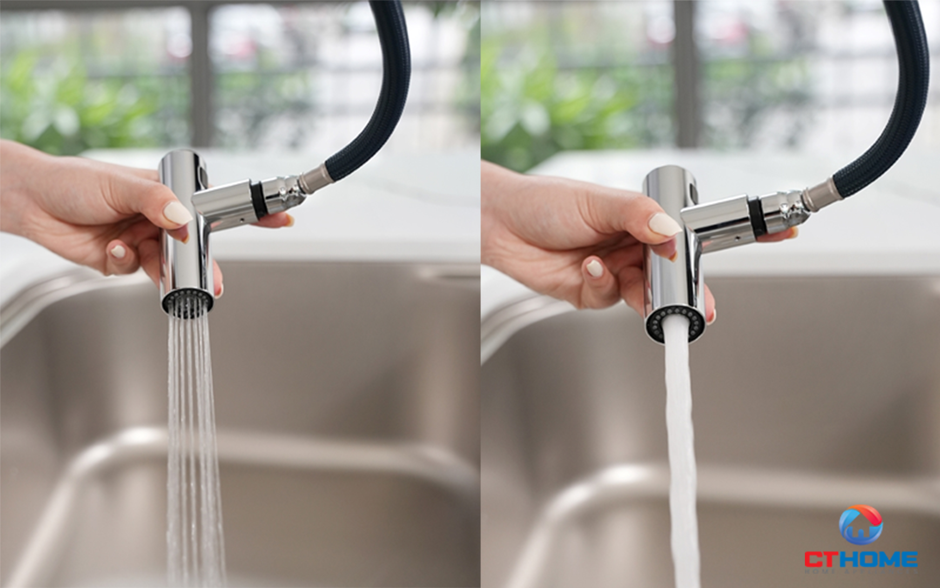 VÒI RỬA BÁT DÂY RÚT VOLTA BLACK VOLTABLACK 5