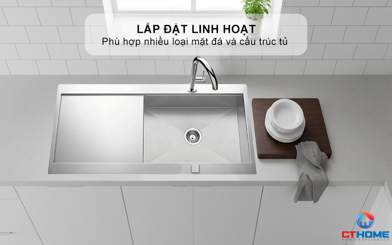 Lắp đặt linh hoạt - phù hợp nhiều loại mặt đá