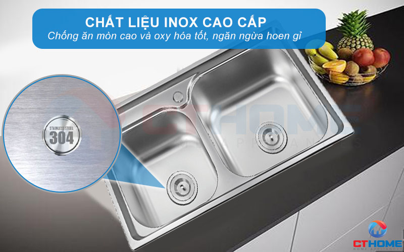 Chất liệu inox cao cấp chống oxy hóa và ngừa hoen gỉ