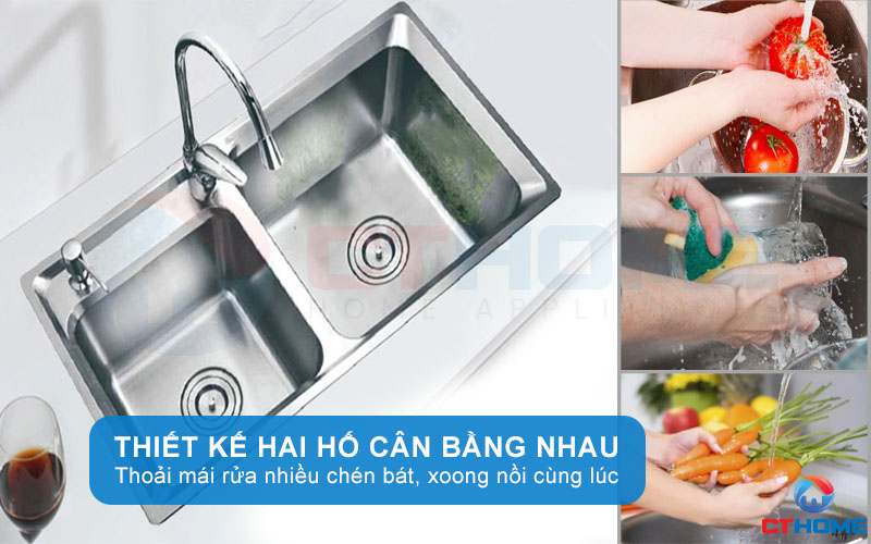 Kiểu dáng hai ngăn rộng rãi, phù hợp mọi diện tích