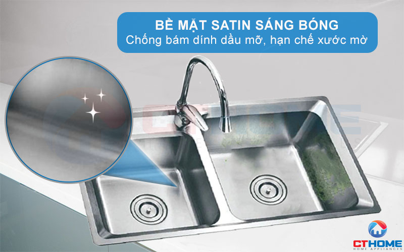 Bề mặt Satin sáng bóng, chống bám dầu mỡ và an toàn sức khỏe