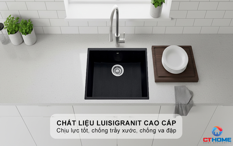 Chất liệu Luisigranit cao cấp, chịu lực tốt, chống trầy xước
