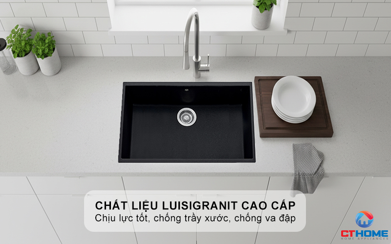 Chất liệu Luisigranit cao cấp, chịu lực tốt, chống trầy xước