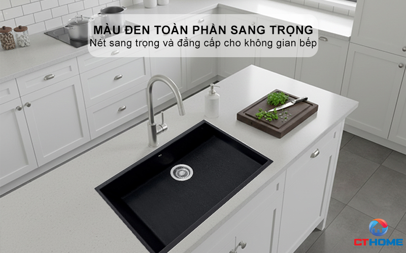 Màu đen toàn phần sang trọng, bề mặt nhẵn mịn