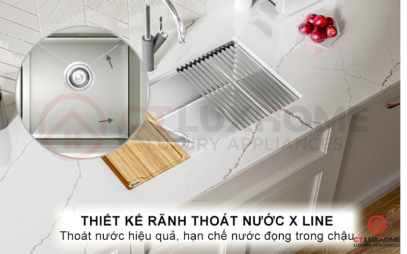 Thoát nước hiệu quả với thiết kế rãnh thoát nước X-line