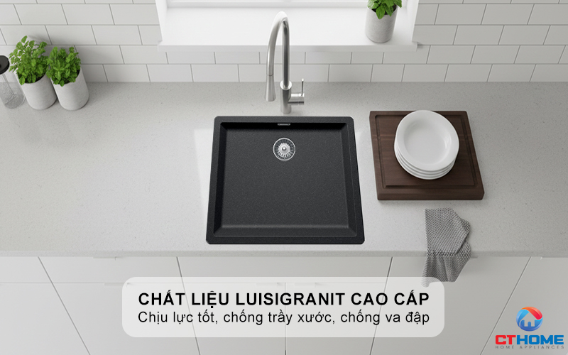 Chất liệu Luisigranit cao cấp, chịu lực tốt, chống trầy xước