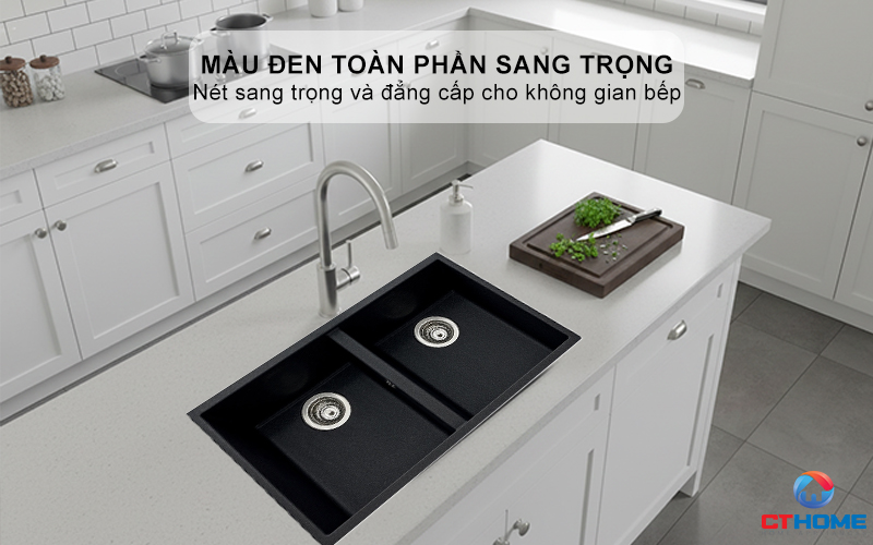 Màu đen toàn phần sang trọng, bề mặt nhẵn mịn
