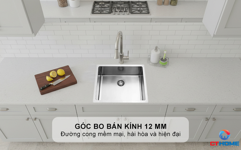 Góc bo bán kính 12 mm mềm mại và tinh tế