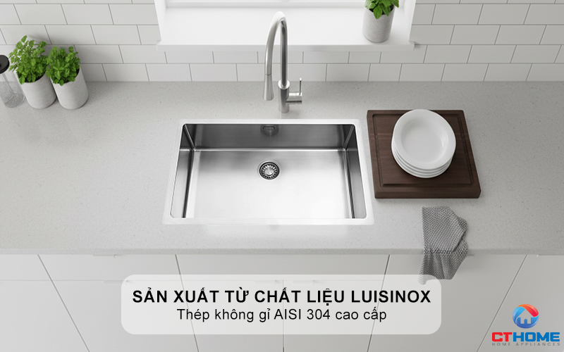 Sản xuất từ chất liệu Luisinox (thép không gỉ AISI 304) 