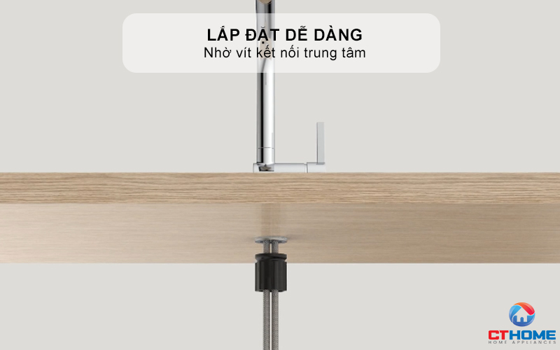 Lắp đặt dễ dàng nhờ vít kết nối trung tâm