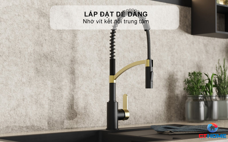 Lắp đặt dễ dàng nhờ vít kết nối trung tâm