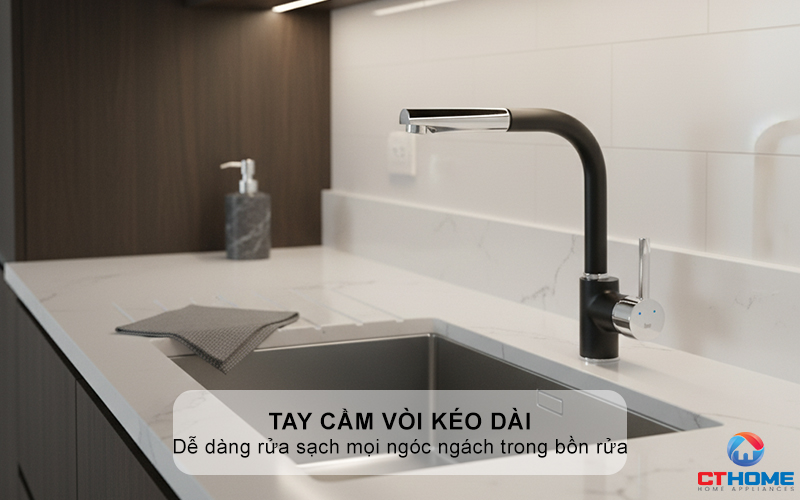 Tay cầm vòi kéo dài