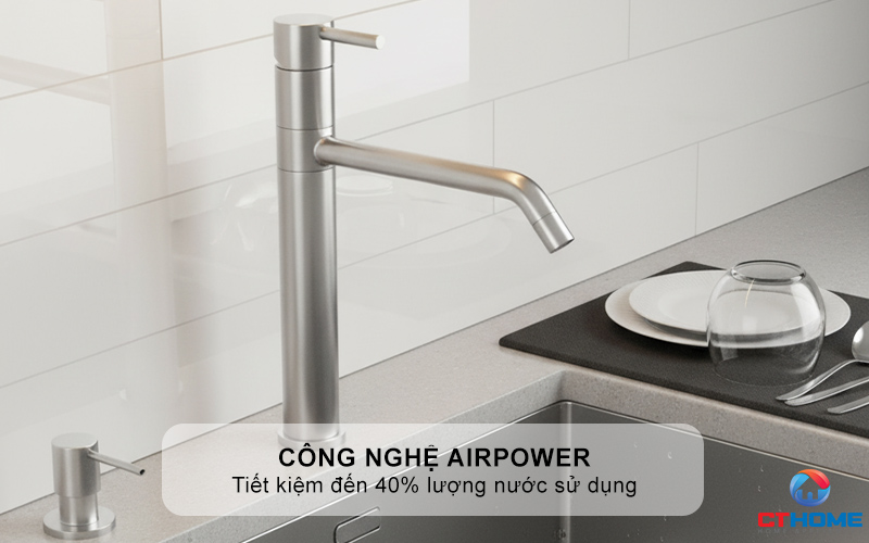 Tiết kiệm 40% nước với Công nghệ Airpower