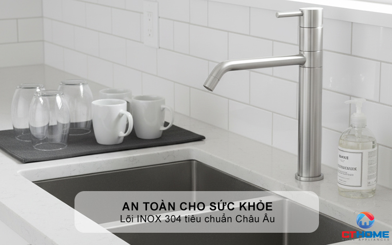 An toàn cho sức khỏe với lõi INOX 304 tiêu chuẩn Châu Âu