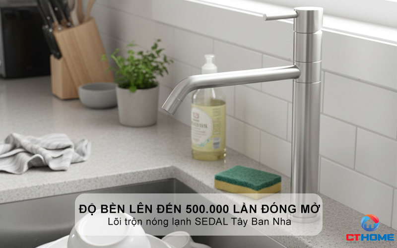 Độ bền lên đến 500.000 lần đóng mở với lõi trộn nóng lạnh SEDAL Tây Ban Nha
